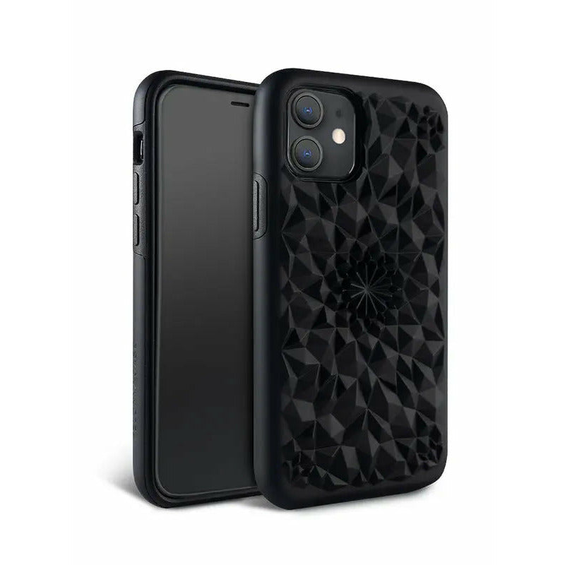 Matte Black Kaleidoscope iPhone Case