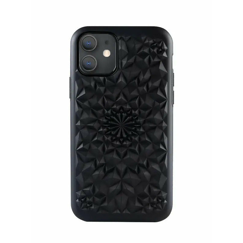 Matte Black Kaleidoscope iPhone Case