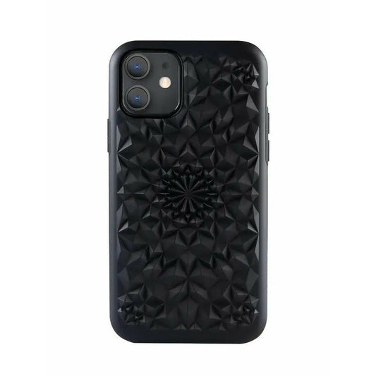 Matte Black Kaleidoscope iPhone Case